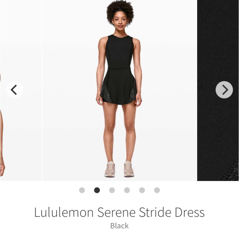 Lululemon Serene Stride Dress, Black, Size 12